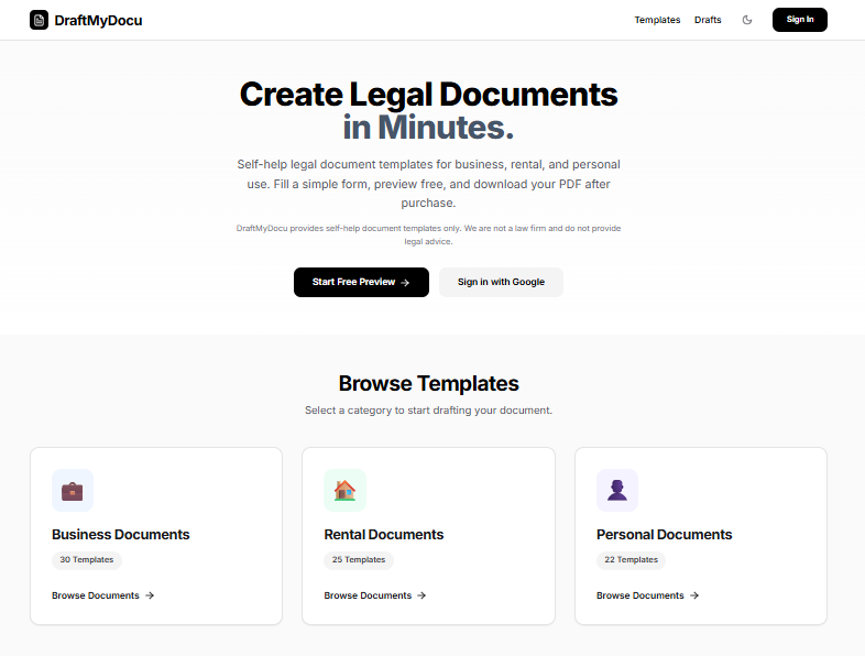 DraftMyDocu Platform